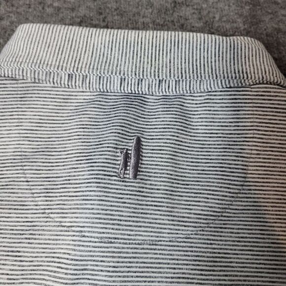 Johnnie-O Lyndon Performance Golf Polo Shirt Men Size M Heather Twilight Striped - Picture 7 of 11